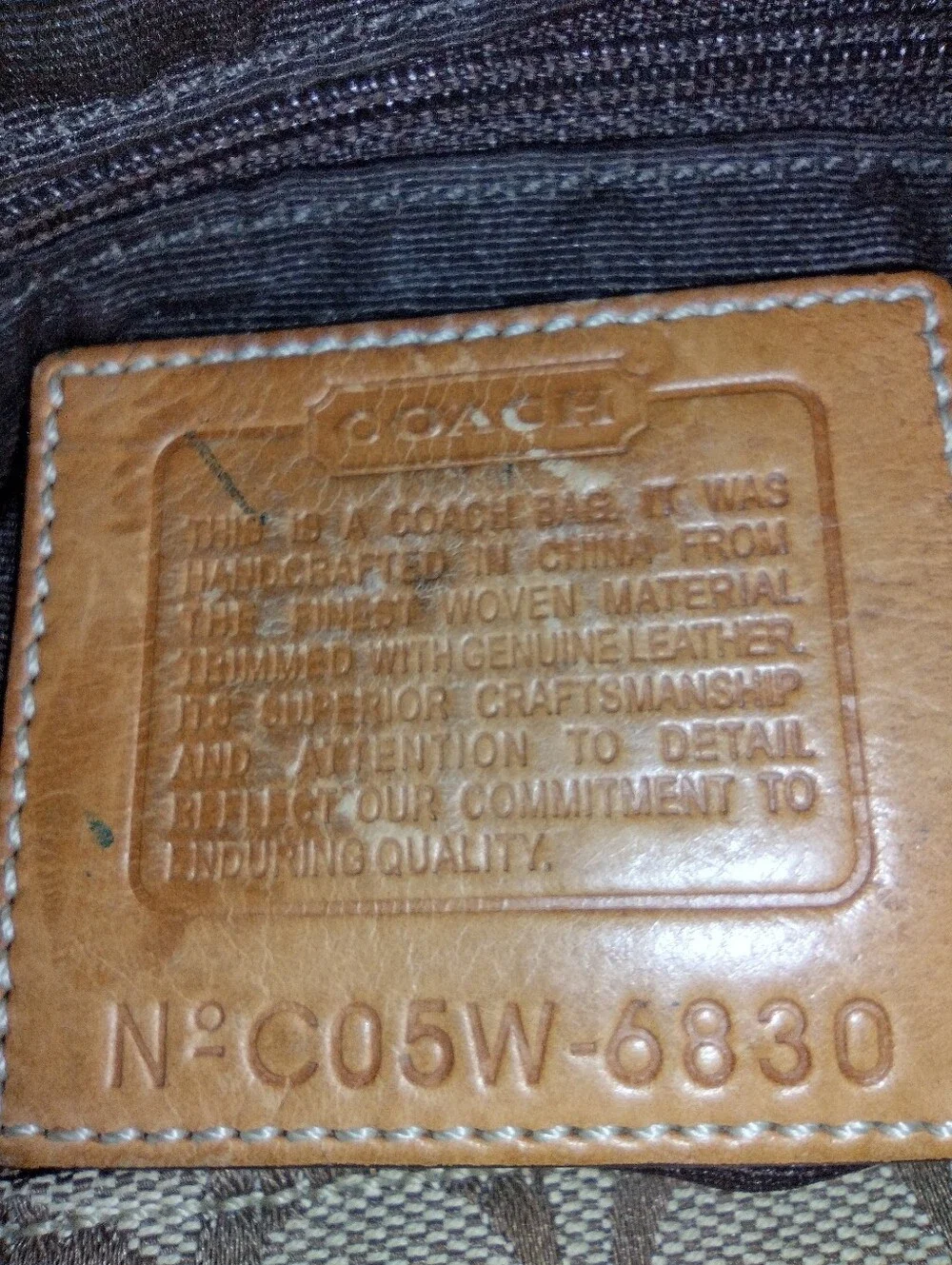 Vintage Y2K Coach Hamptons Signature Carryall Shoulder Bag 6830 Jacquard Tan
